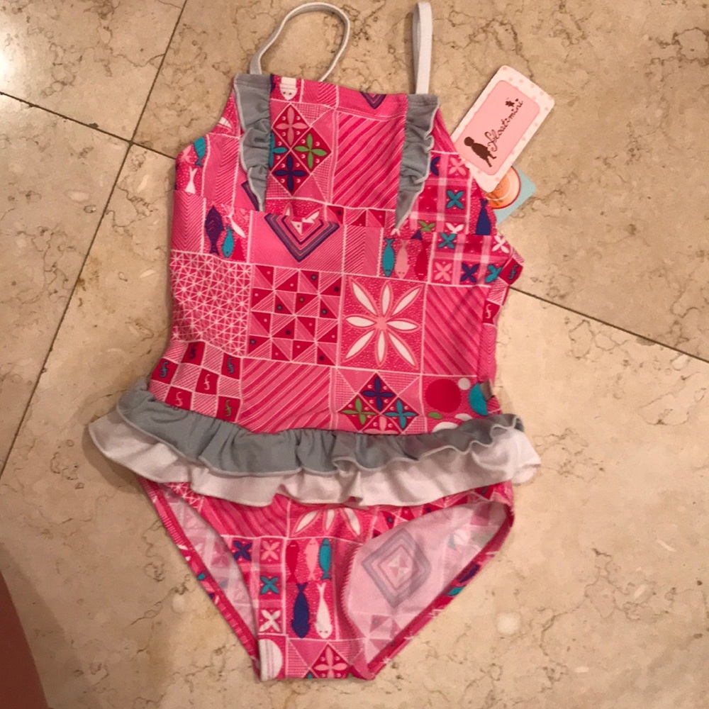 Girls pink one piece
